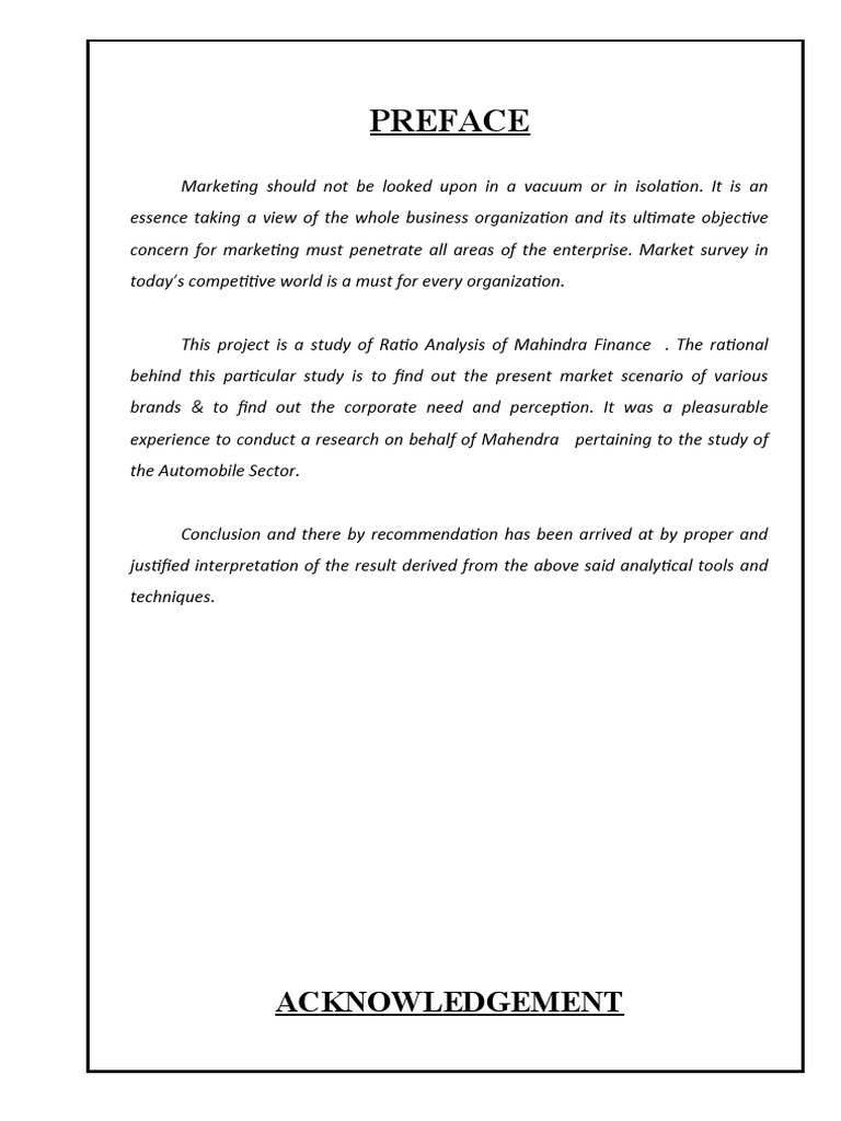 Ratio Analysis of Mahindra Finance | PDF
