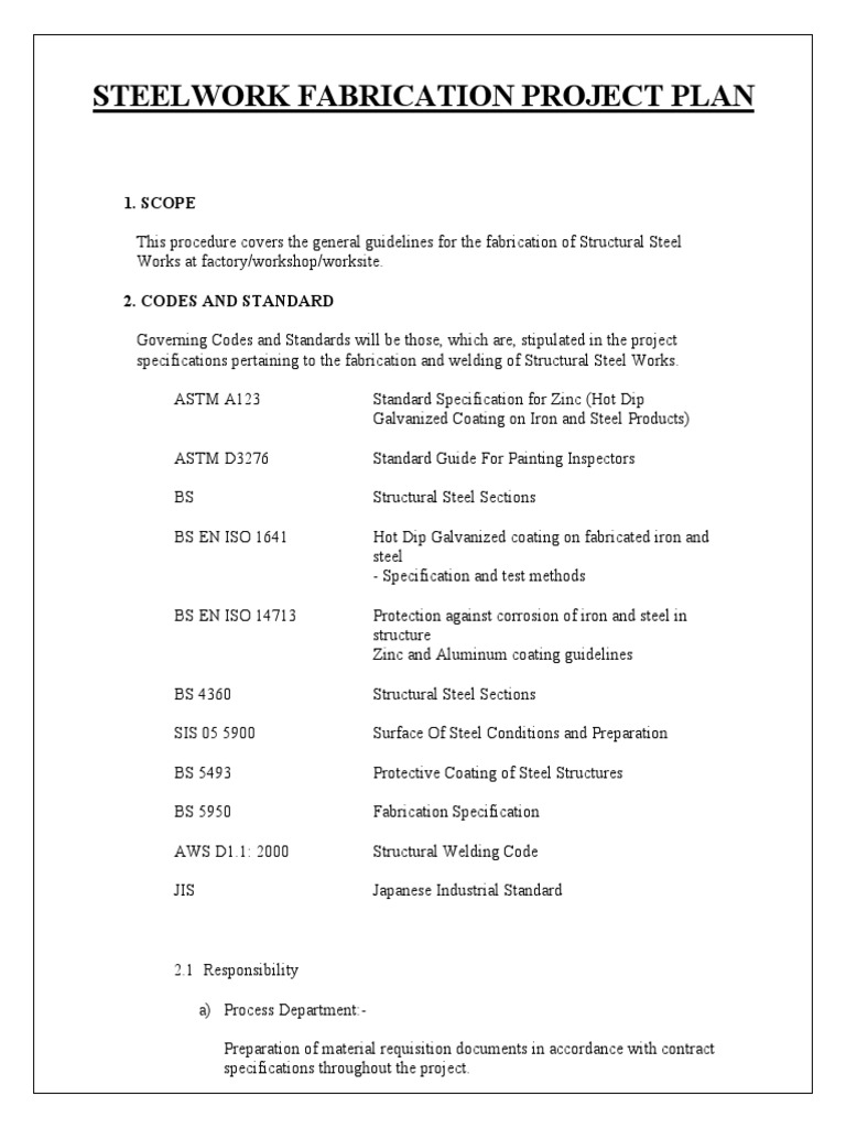 Steel Structure Fabrication Guidelines | PDF