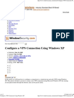 Configure a VPN Connection Using Windows XP