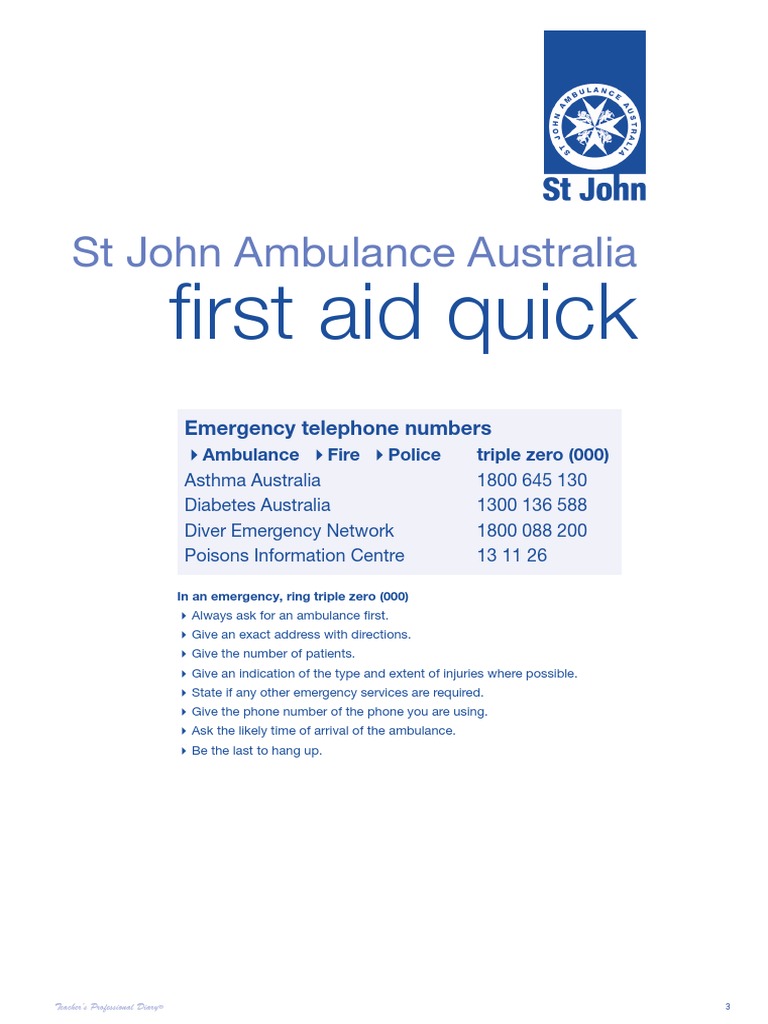 Dokumen - Tips ST John Ambulance First Aid Quick | PDF | Cardiac Arrest ...