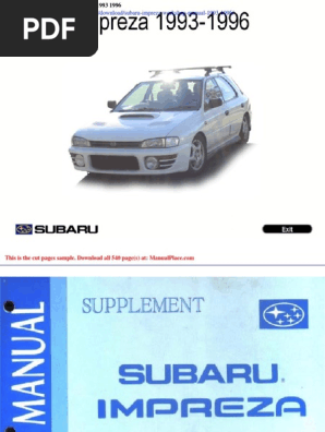 SUBARU Impreza 整備解説書 1992年・1996年 1763084355?v=1