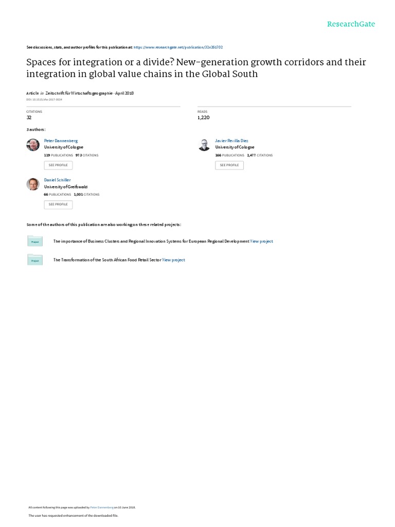 Growth Corridors in Global Value Chains | PDF