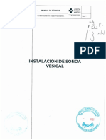 Tecnica Intalacion, Mantenimiento y Retiro de Sonda Vesical