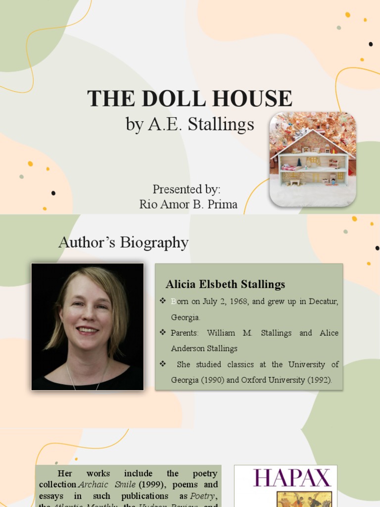 The Doll House by A.E Stallings PDF