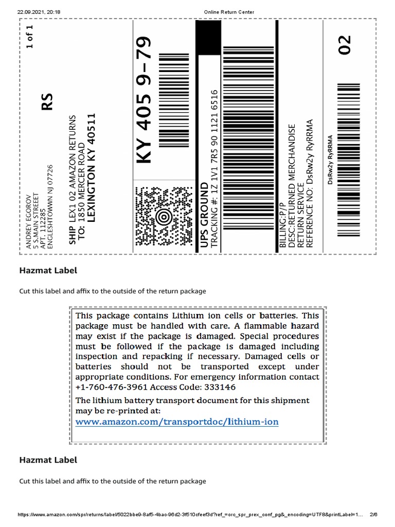 Online Return Center PDF