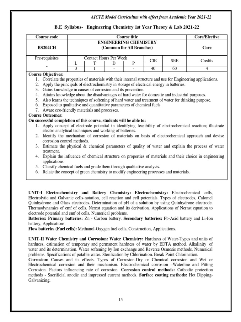 ENGINEERING CHEMISTRY SYLLABUS 1ST YEAR 2022 PDF DOWNLOAD visual data 7