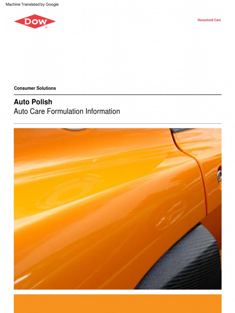 Auto Polish Introduction and Formulation Tips (Đã Dịch PDF Emulsion