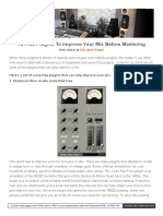 10 Free Plugins To Improve Your Mix Before Mastering