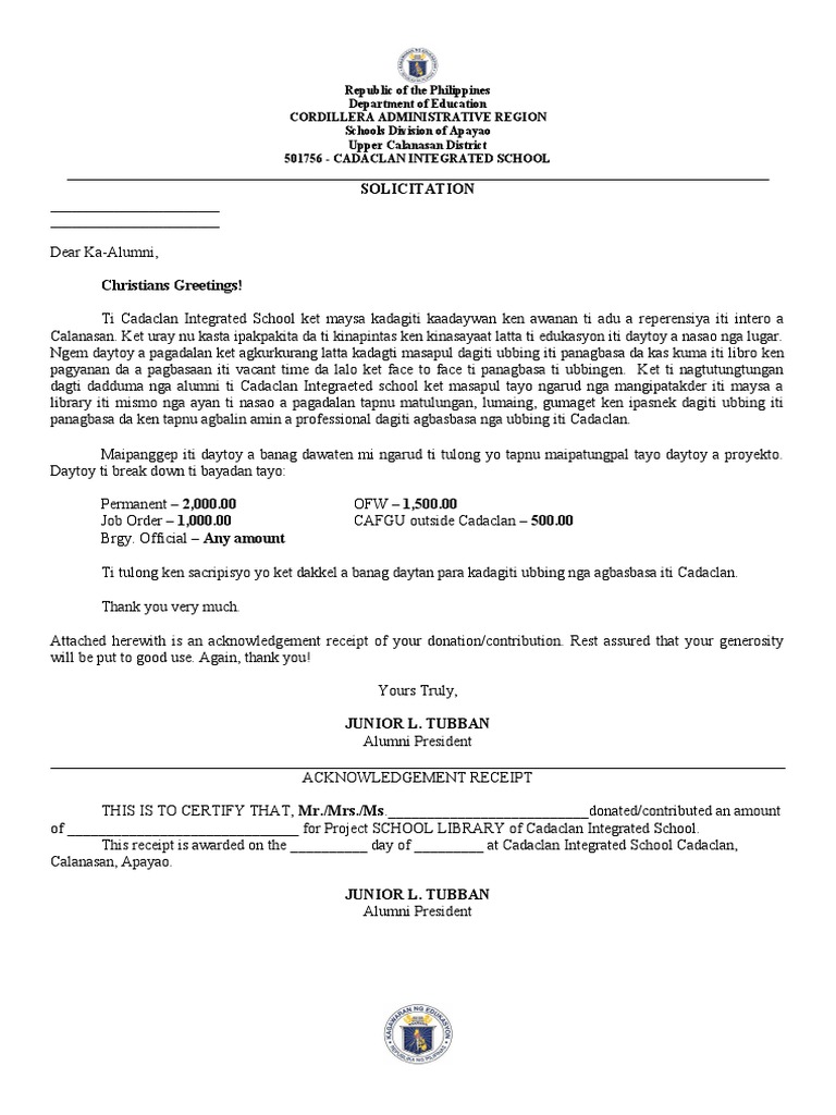 Alumni Letter | PDF