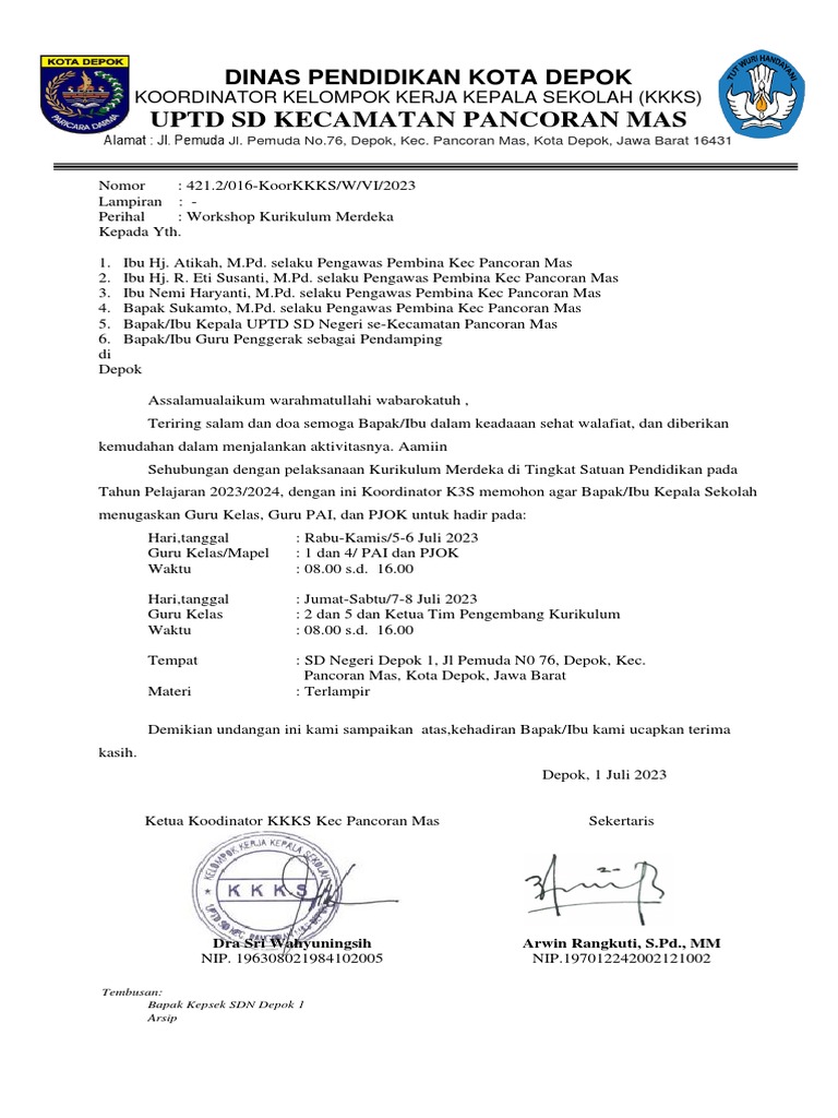 Workshop Kurikulum Merdeka 2023 | PDF
