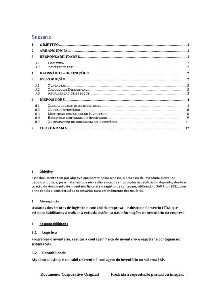Processo de Inventário no SAP Fiori | PDF | Contabilidade | Inventário