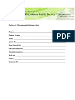 KPPSC Documents Submission Form