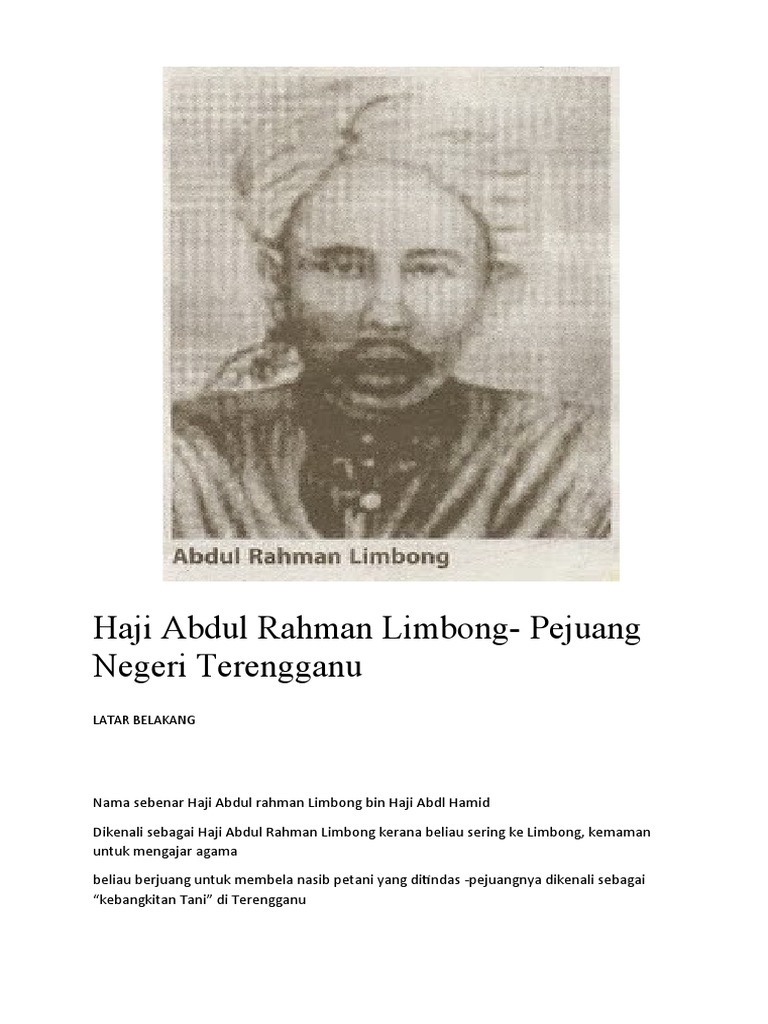 Haji Abdul Rahman Limbong | PDF
