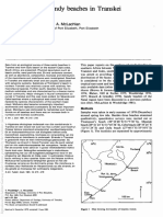 Wooldridge T Et Al 1981 Ecology of Sandy Beaches in The Transkei