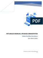 Lampiran III - Petunjuk Manual Aplikasi SIMASPATEN Modul Sertifikasi Bendahara - User Admin Satker