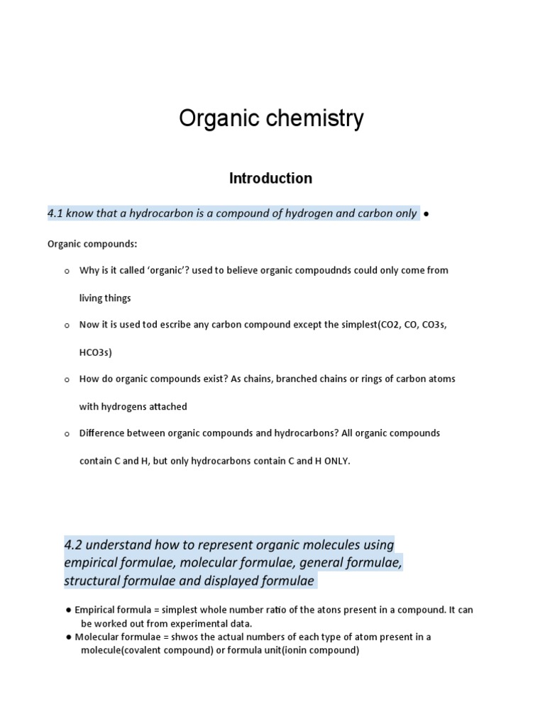 Organic Chemistry | PDF