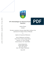 GPU Methodologies For Numerical Partial Differential Equations Andrew Gloster