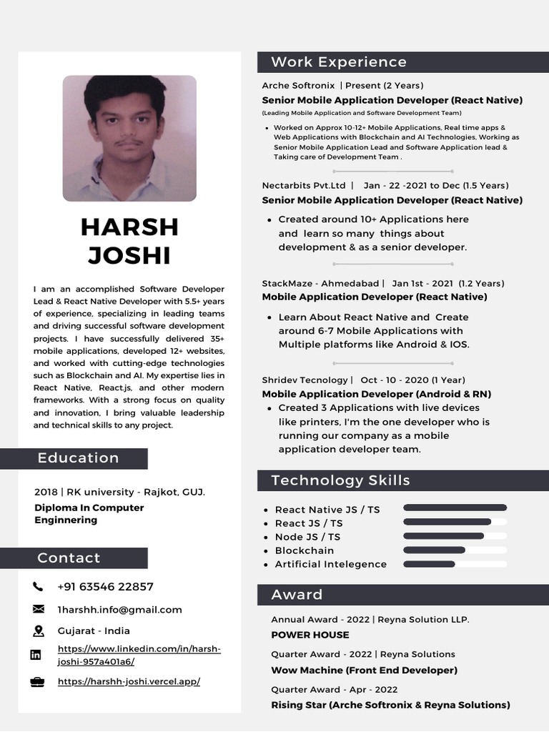 Harsh Joshi - 2023-Latest | PDF | Mobile App | Application Software