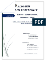 Aligarh Muslim University: Subject - Constitutional Lawproject Work