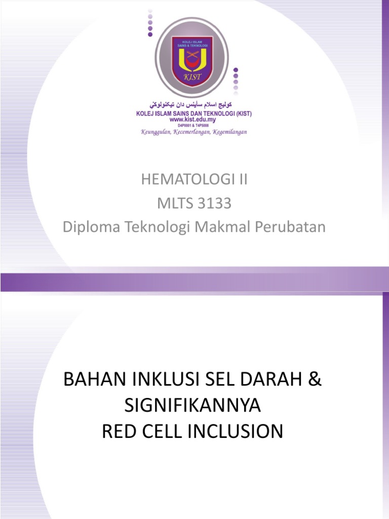 Red Cell Inclusion | PDF