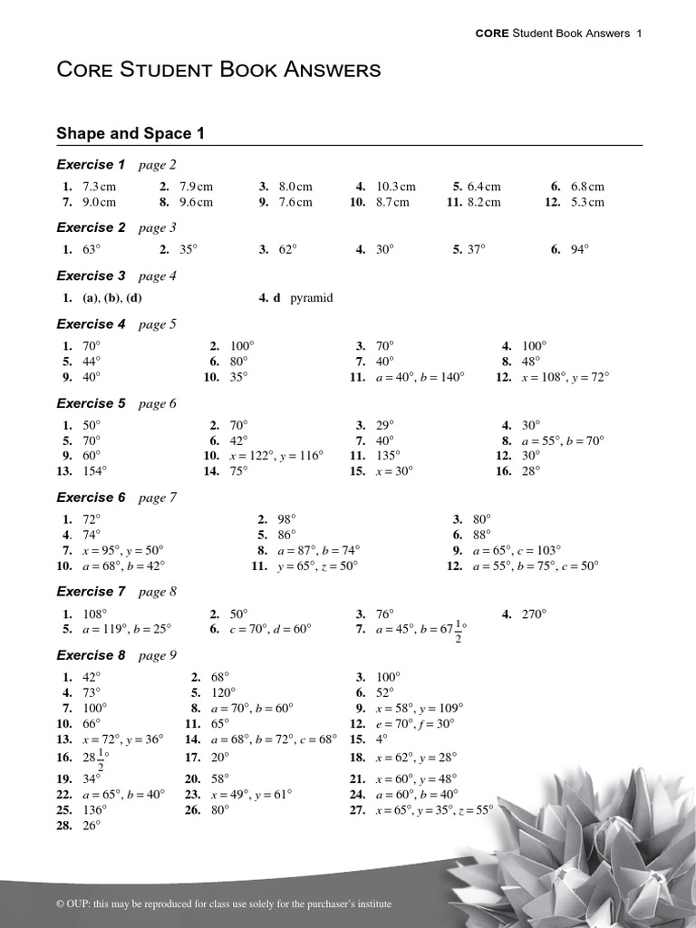 Core SB Answers | PDF