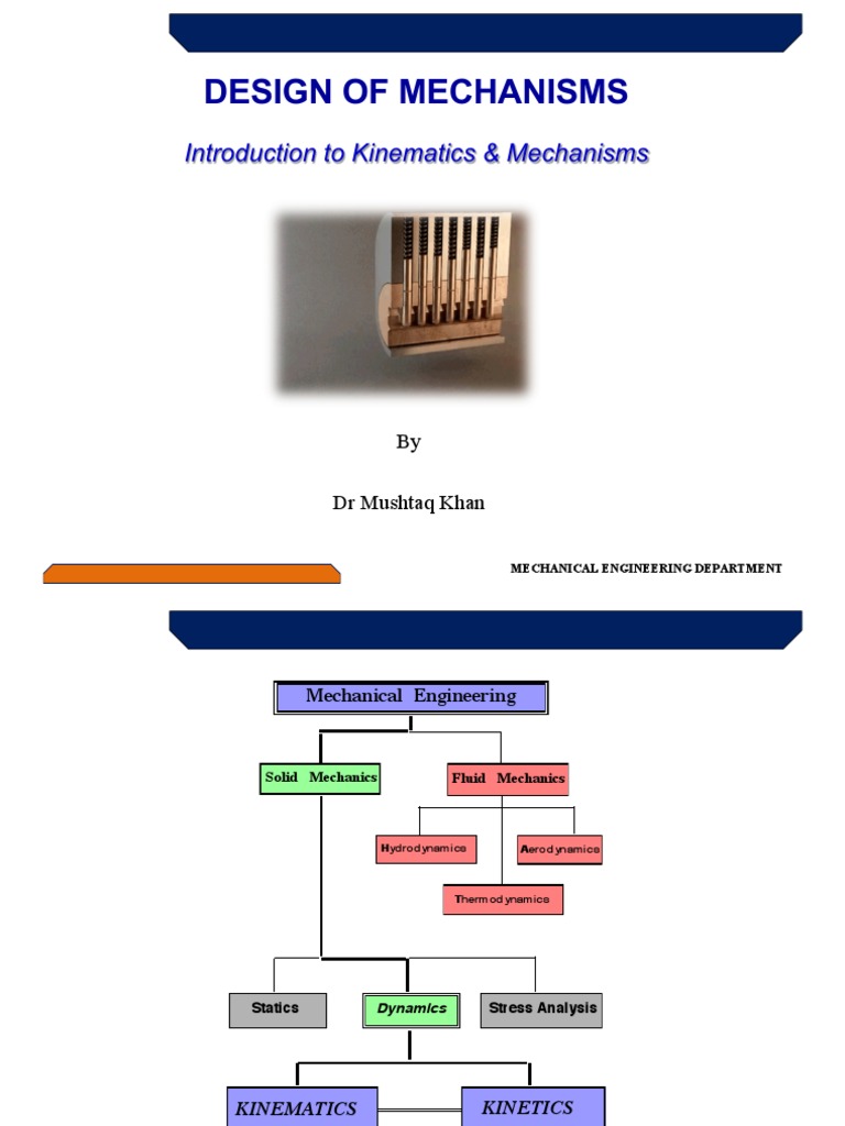 Mechanisms in Mechanical Engineering | PDF | Machines | Kinematics
