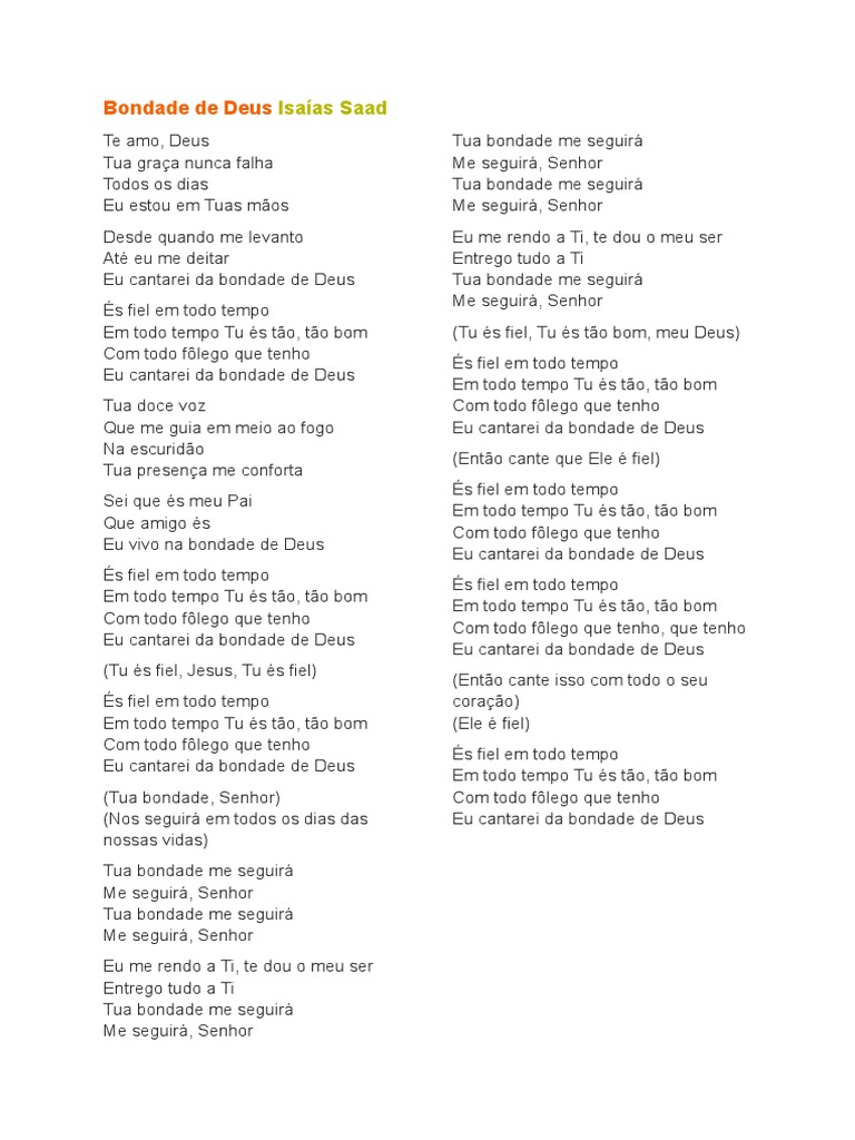 Letra da Música 
