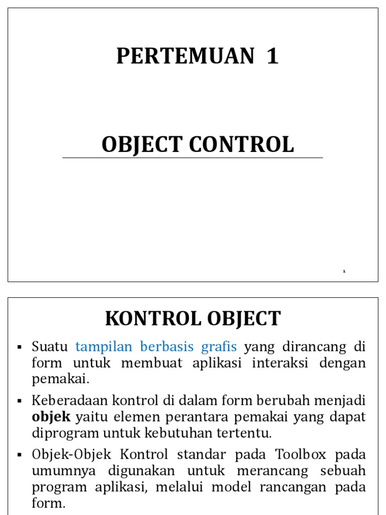 Pertemuan 1 - Object Control - 2023-07-07T220718.927 | PDF