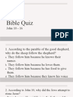 Bible Quiz (John 10-16)