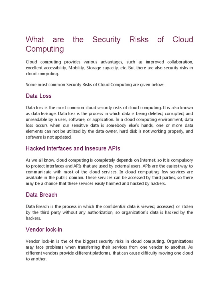 Advantages Of Cloud Computing Pdf