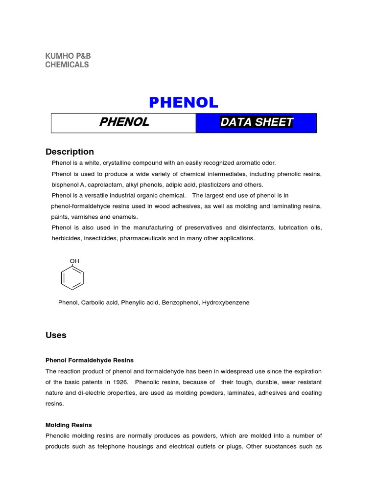 Phenol - TDS | PDF | Pump | Lamination