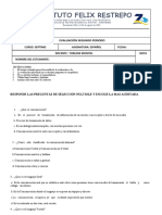 Evaluacion Segundo Periodo Espaã - Ol - Grado 7â°