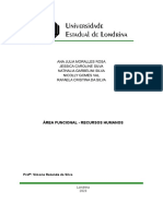 Área Funcional - Recursos Humanos: Prof : Simone Rezende Da Silva