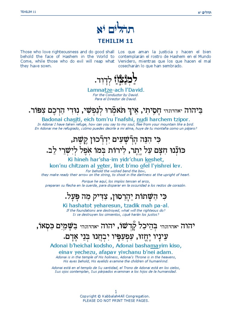 Tehilim 011 | PDF