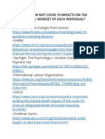 Whether Orr Not Covid 19 Impact On The Financaial Mindset of Each Indivisual