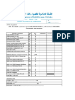 Région D'oran Direction de Distribution de Sidi Bel Abbès: Nature D'Ouvrage UN QTE P.Un Meo