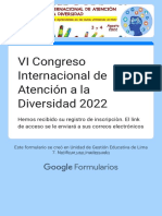 VI Congreso Internacional de Atención A La Diversidad 2022