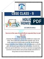 Holidays Homework (9th) (2023-24)