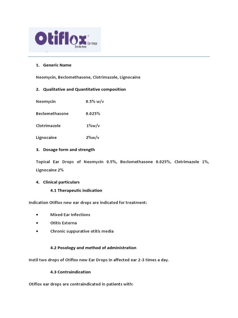 Otiflox New Ear Drops PDF Heart Candidiasis