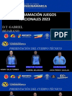 Programación Selección Cundinamarca Masculino Juegos Nacionales