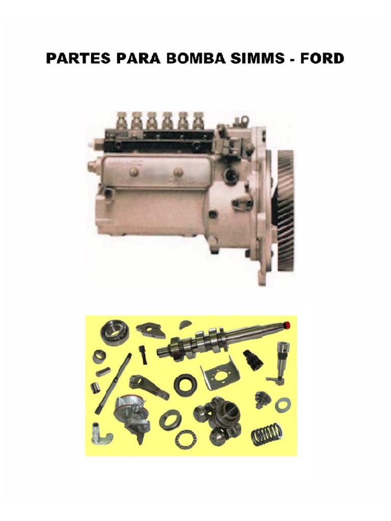 Partes y Manual Bomba Simms Ford 5000 | PDF