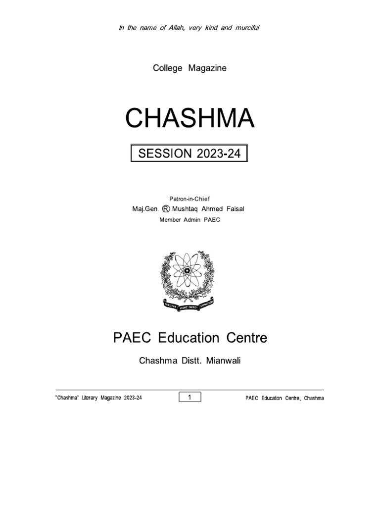 Chashma Mag English PDF