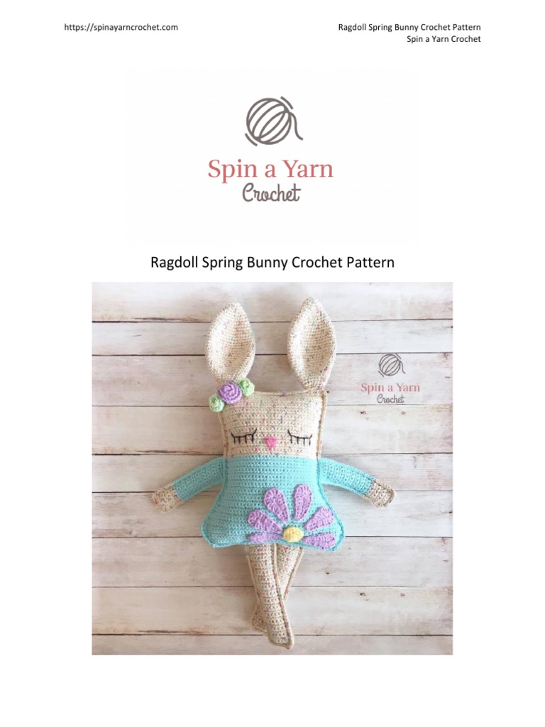 Ragdoll Spring Bunny Crochet Pattern | PDF | Crochet | Yarn