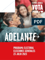 Programa electoral Generales 2023 PSOE