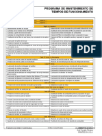 Programa de Mantenimiento de Tiempos de Funcionamiento