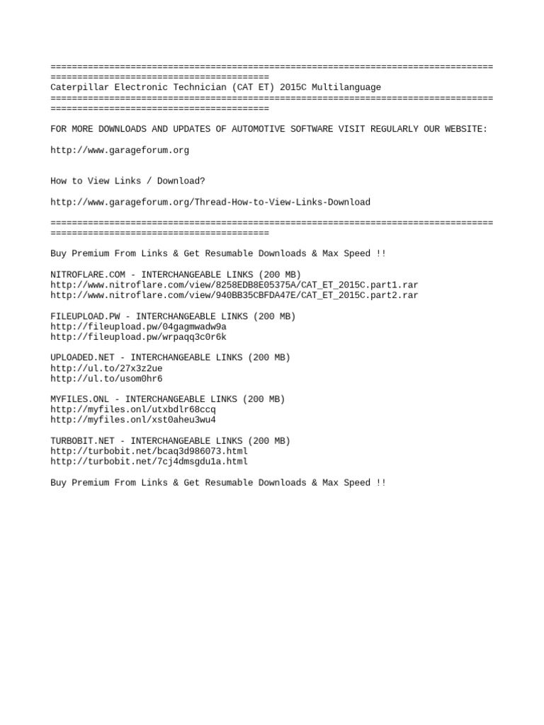 Caterpillar Electronic Technician (CAT ET) 2015C Multilanguage | PDF