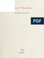 Papier Machine Par Jacques Derrida