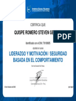 Curso Liderazgo y Motivación - Seguridad Basada en El Comportamiento - Doc 70108685 - Quispe Romero Steven George