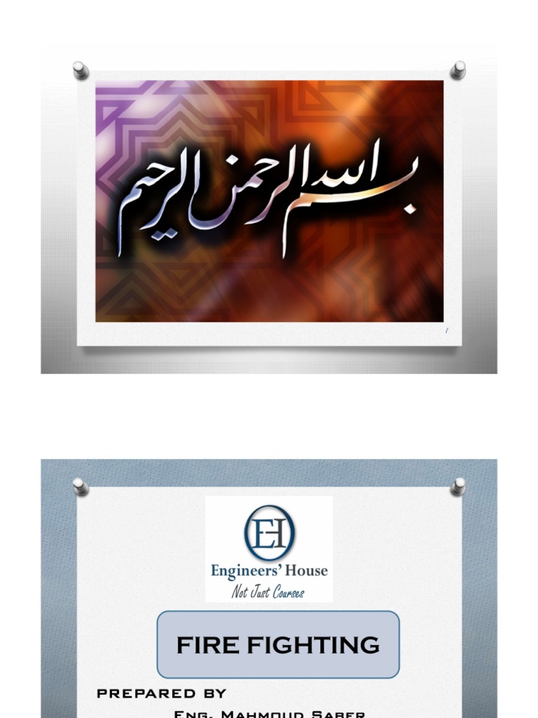 Fire Fighting Course Lecture 3 Part 1 PDF