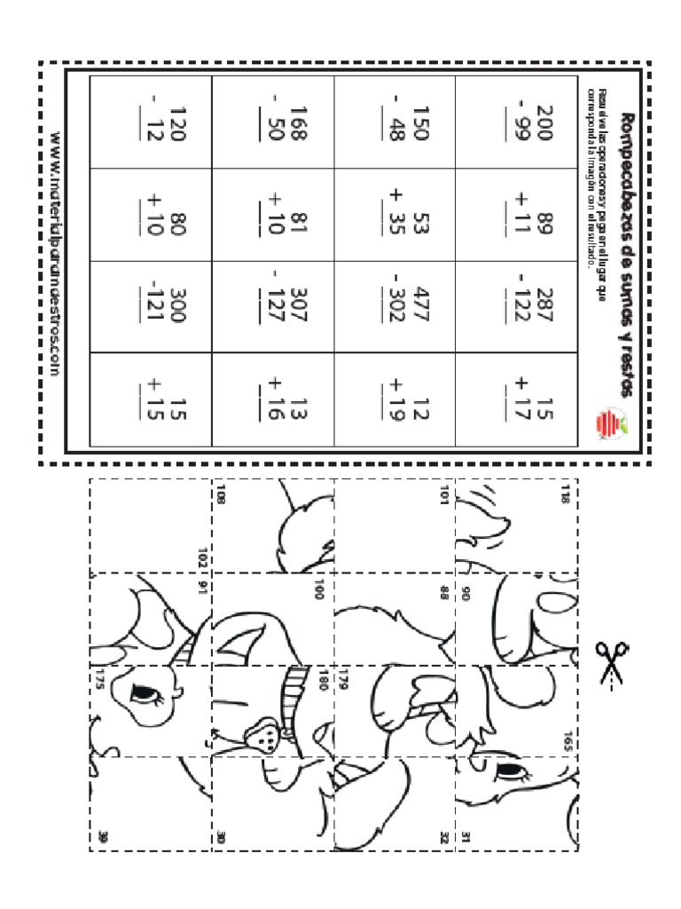 Rompecabeza Suma Y Restas Pdf